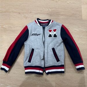 Tommy Hilfiger Gray and Red Kids Sweatshirt